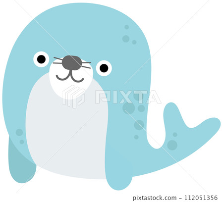 Cute Sea Animal in Children Style Cartoon fish Sea set seal sea lion Cute Sea Animal in Children Style Cartoon fish Sea set seal sea lion 112051356