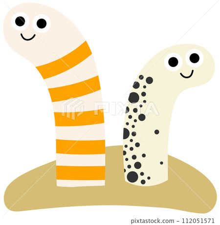 Cute Sea Animal in Children Style Cartoon fish Sea set spotted garden eel 112051571