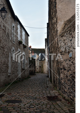 Angers, France. A view of the old town in the morning. Photographed on December 29, 2023. 112053173