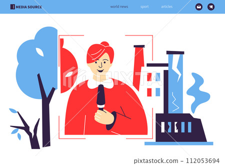 Embellish reality - colorful flat design style banner 112053694