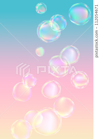 Colorful soap bubble background vertical composition Colorful soap bubble background vertical composition 112054671