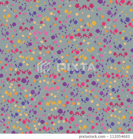 vector hand drawn colorful flowers seamless pattern vector hand drawn colorful flowers seamless pattern 112054683