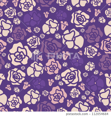 vector hand drawn colorful flowers seamless pattern vector hand drawn colorful flowers seamless pattern 112054684