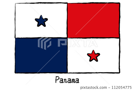 Analog hand-drawn style flags of the world, Panama Analog hand-drawn style flags of the world, Panama 112054775