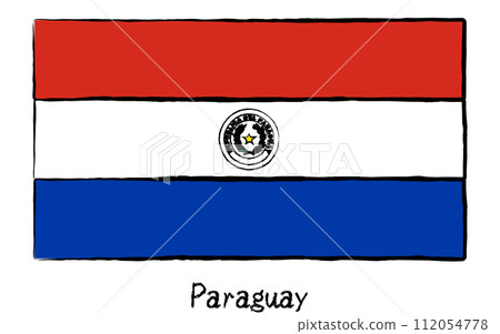 Analog hand-drawn style flags of the world, Paraguay Analog hand-drawn style flags of the world, Paraguay 112054778