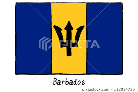 Analog hand-drawn style flags of the world, Barbados Analog hand-drawn style flags of the world, Barbados 112054780