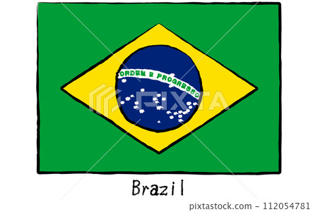 Analog hand-drawn style flags of the world, Brazil Analog hand-drawn style flags of the world, Brazil 112054781