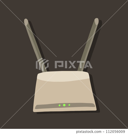 Vector isolated illustration of Wi-Fi router. Vector isolated illustration of Wi-Fi router. 112056009