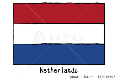 Analog hand-drawn style flags of the world, Netherlands Analog hand-drawn style flags of the world, Netherlands 112056497