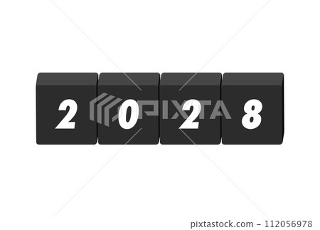 2028字母和黑色塊-簡單時尚的2028年圖片素材 2028字母和黑色塊-簡單時尚的2028年圖片素材 112056978