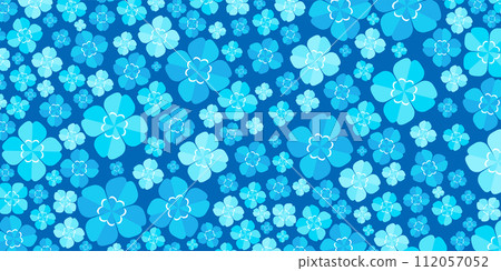 blue four leaf clover background illustration 112057052