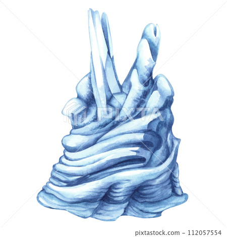 Watercolor blue crystal iceberg with transparency texture for template and clipart for winter holidays, New Year, Earth Day, Marine and Ocean life, for scrapbook, stickers, cards, borders, frames Watercolor blue crystal iceberg with transparency texture for template and clipart for winter holidays, New Year, Earth Day, Marine and Ocean life, for scrapbook, stickers, cards, borders, frames 112057554