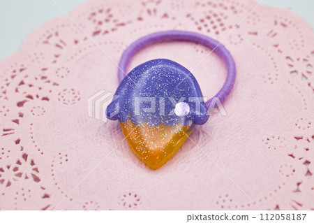Sweets hair ties handmade from plastic board and resin 112058187