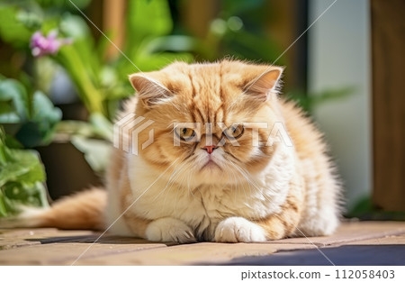 Exotic shorthair playful kitten cat breed Exotic shorthair playful kitten cat breed 112058403