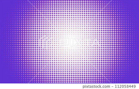 retro comic background raster gradient halftone. Pop Art purple halftone, comics Background. Vector illustration 112058449
