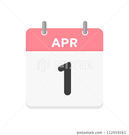 4月1日/APR 1日日曆圖示 - 4/1年初事件和影像資料 112059261