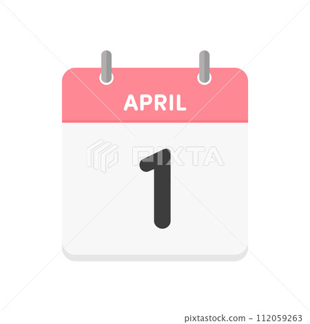 4 月 1 日/4 月 1 日每日日曆圖示 - 4/1 事件和年初的圖像 112059263