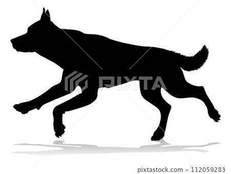 Dog Silhouette Pet Animal 112059283