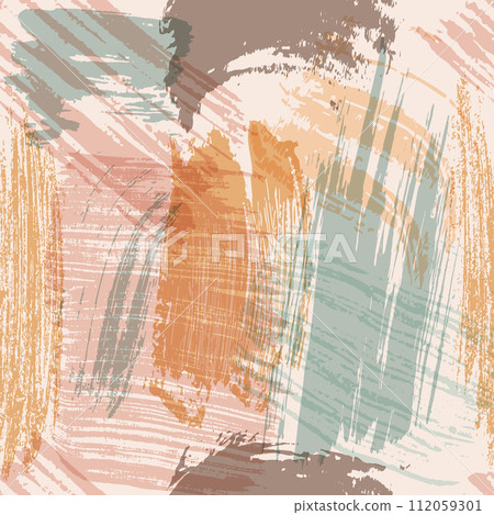 Seamless abstract background with patches of colored paint. Template for textures, textiles, wallpapers, screensavers, covers and creative ideas 112059301