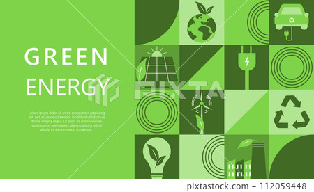 Green energy poster 112059448