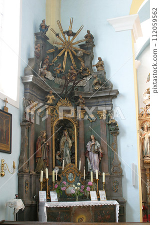 Our Lady of Lourdes altar in the church of Saint Catherine of Alexandria in Krapina, Croatia 112059562