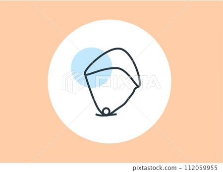 light paraglider icon light paraglider icon 112059955