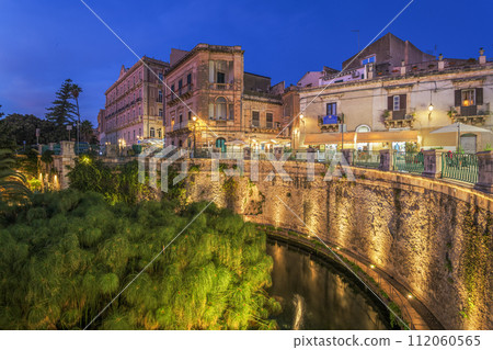 Syracuse, Sicily, Italy with the Fountain of Arethusa Syracuse, Sicily, Italy with the Fountain of Arethusa 112060565