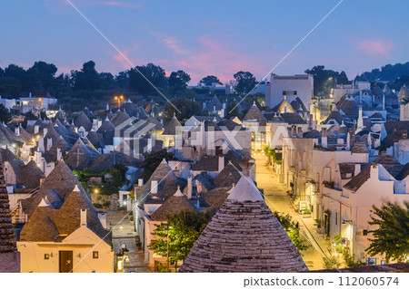 Alberobello, Italy with Trulli Houses Alberobello, Italy with Trulli Houses 112060574