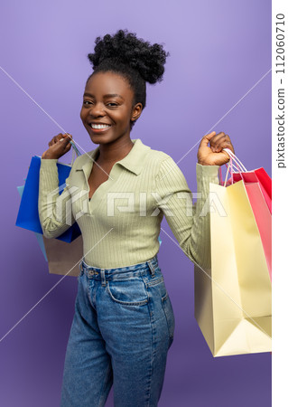 Pretty young woman with feeling excited after shopping Pretty young woman with feeling excited after shopping 112060710