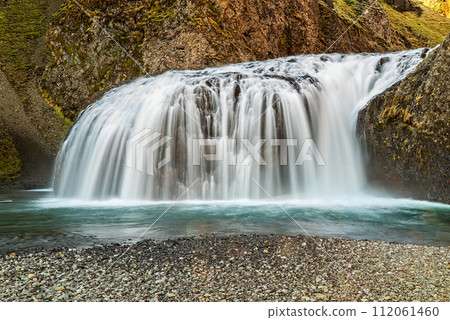 Stjornarfoss waterfall near Kirkjubaejarklaustur, Iceland 112061460