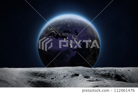 Moon and Earth. Moon and Earth. 112061476