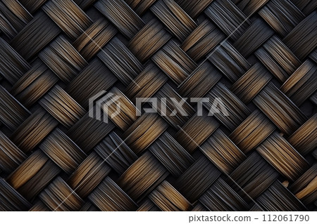 An illustration of wicker pattern or texture, wood background An illustration of wicker pattern or texture, wood background 112061790