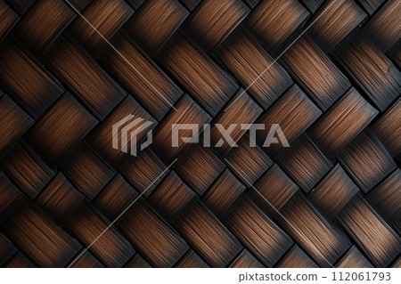 An illustration of wicker pattern or texture, wood background An illustration of wicker pattern or texture, wood background 112061793
