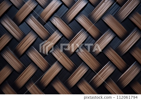 An illustration of wicker pattern or texture, wood background An illustration of wicker pattern or texture, wood background 112061794