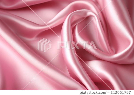 A photo of a pink silky satin texture, soft pattern A photo of a pink silky satin texture, soft pattern 112061797