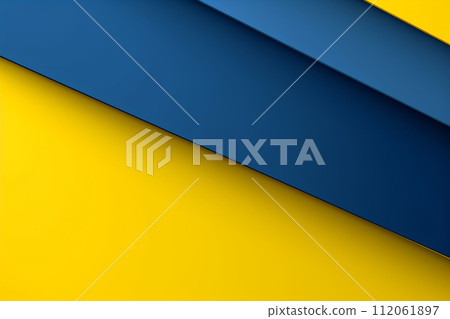 A modern minimal abstract background with blue and yellow lines A modern minimal abstract background with blue and yellow lines 112061897