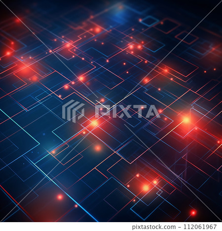 Futuristic Digital Circuit Network 112061967