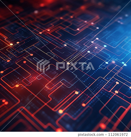 Futuristic Digital Circuit Network 112061972