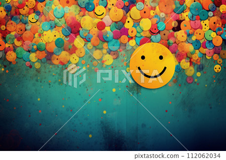 A bunch of smile face emoji happy and full of joy 112062034