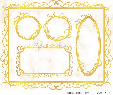 Elegant frame set gold 112062328