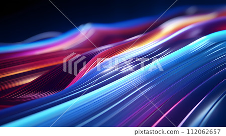 Radiant Velocity: Neon Fiber Optic Lines and Abstract Speed Trails 112062657