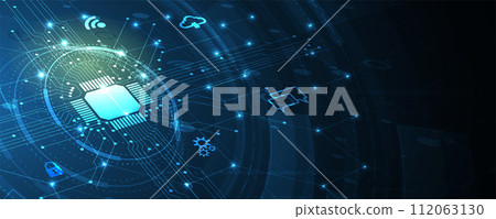 Cyber security and information or network protection. Future cyber technology web services for business and internet project 112063130