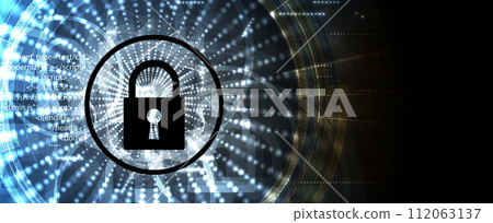 Cyber security and information or network protection. Future cyber technology web services for business and internet project 112063137