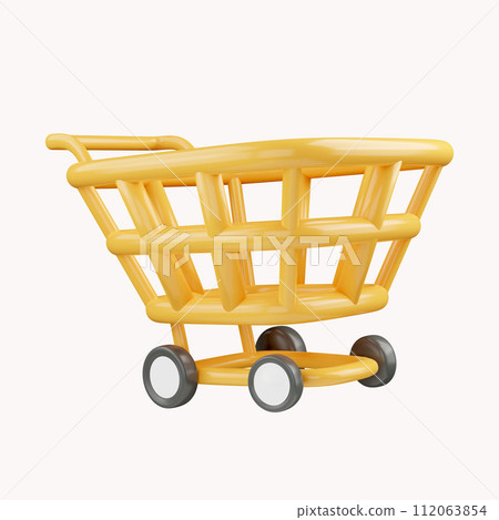 3D yellow shopping cart for online shopping and digital marketing ideas on white isolate background 3D yellow shopping cart for online shopping and digital marketing ideas on white isolate background 112063854