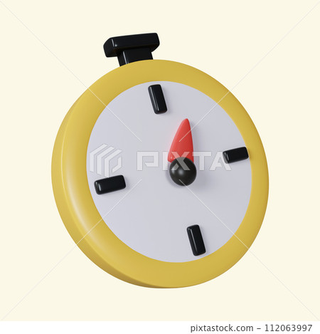 3D Gym and Fitness Icon. Fitness and health. Exercise equipment. icon isolated on yellow background. 3d rendering illustration. Clipping path. 112063997