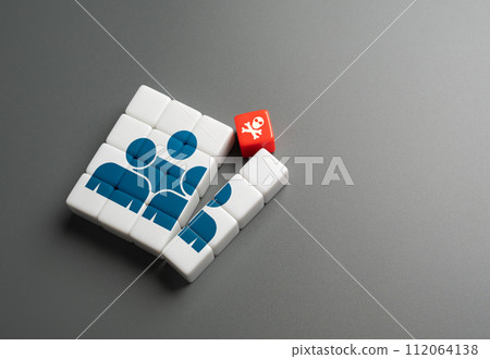 The community split. Conflict in society. Differing viewpoints, cultural clashes, or social injustices. Finding common ground, promoting respectful dialogue, and fostering empathy, bridging the gap. 112064138
