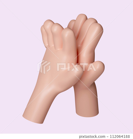 3d High five. Multiethnic friendship. Teamwork business success. icon isolated on yellow background. 3d rendering illustration. Clipping path. 3d High five. Multiethnic friendship. Teamwork business success. icon isolated on yellow background. 3d rendering illustration. Clipping path. 112064188