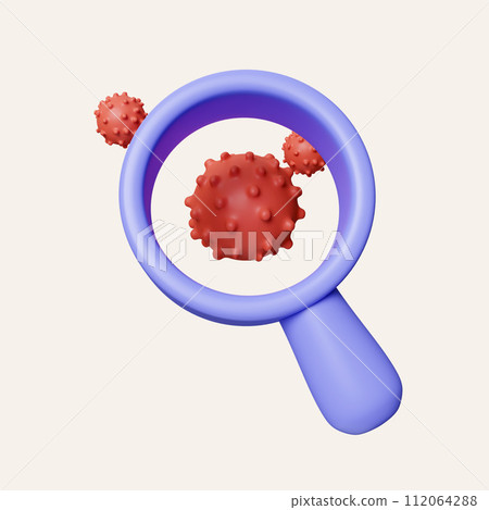 3d Diagnose checking coronavirus or covid-19 testing result. icon isolated on white background. 3d rendering illustration. Clipping path. 3d Diagnose checking coronavirus or covid-19 testing result. icon isolated on white background. 3d rendering illustration. Clipping path. 112064288