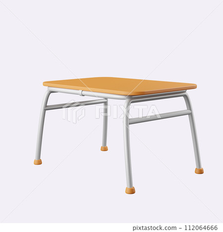 3d desk. minimal school icon. isolated on background, icon symbol clipping path. 3d render illustration 3d desk. minimal school icon. isolated on background, icon symbol clipping path. 3d render illustration 112064666
