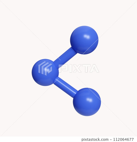 3d Share sign icon. icon isolated on white background. 3d rendering illustration. Clipping path. 112064677